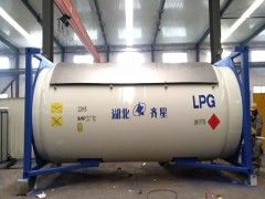 湖北齊星20英尺LPG罐箱_T50罐箱移動(dòng)式液化氣儲(chǔ)罐